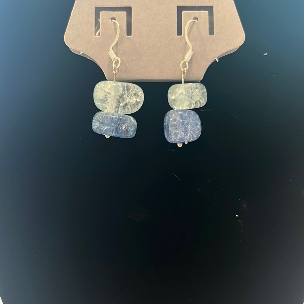 crystal looking earrings stack of two